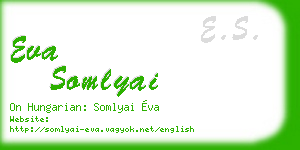 eva somlyai business card